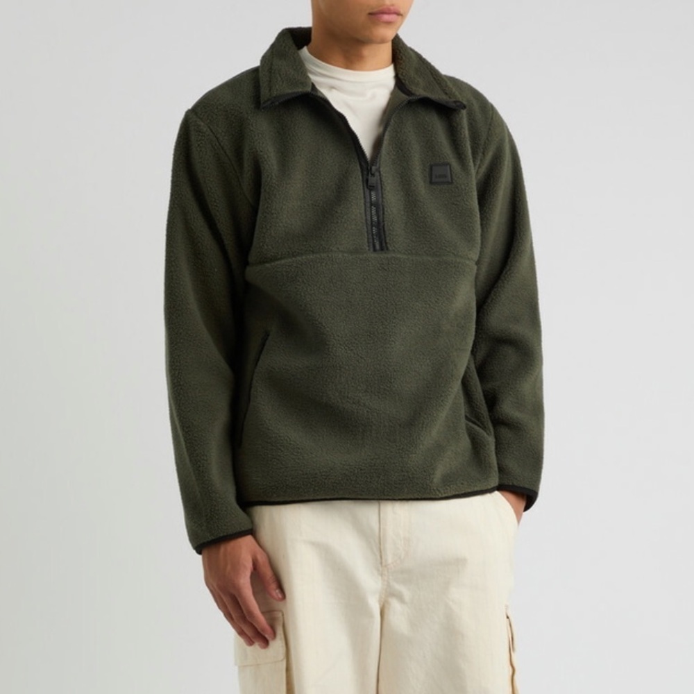 Rains Yermo Half-zip Fleece Jacket Green
